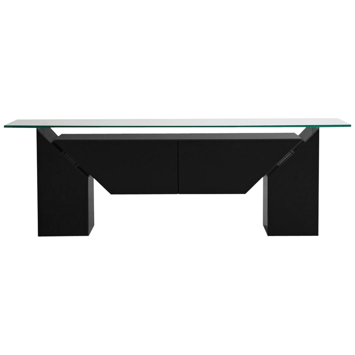 Black Lacquered Sideboard by Gorgoni Luigi for Roche Bobois