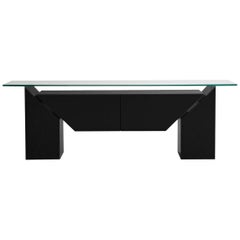 Schwarz lackiertes Sideboard von Gorgoni Luigi für Roche Bobois