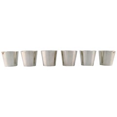 Sigvard Bernadotte for Gense, a Set of 6 Hunting/Vodka Beakers in Plated Silver