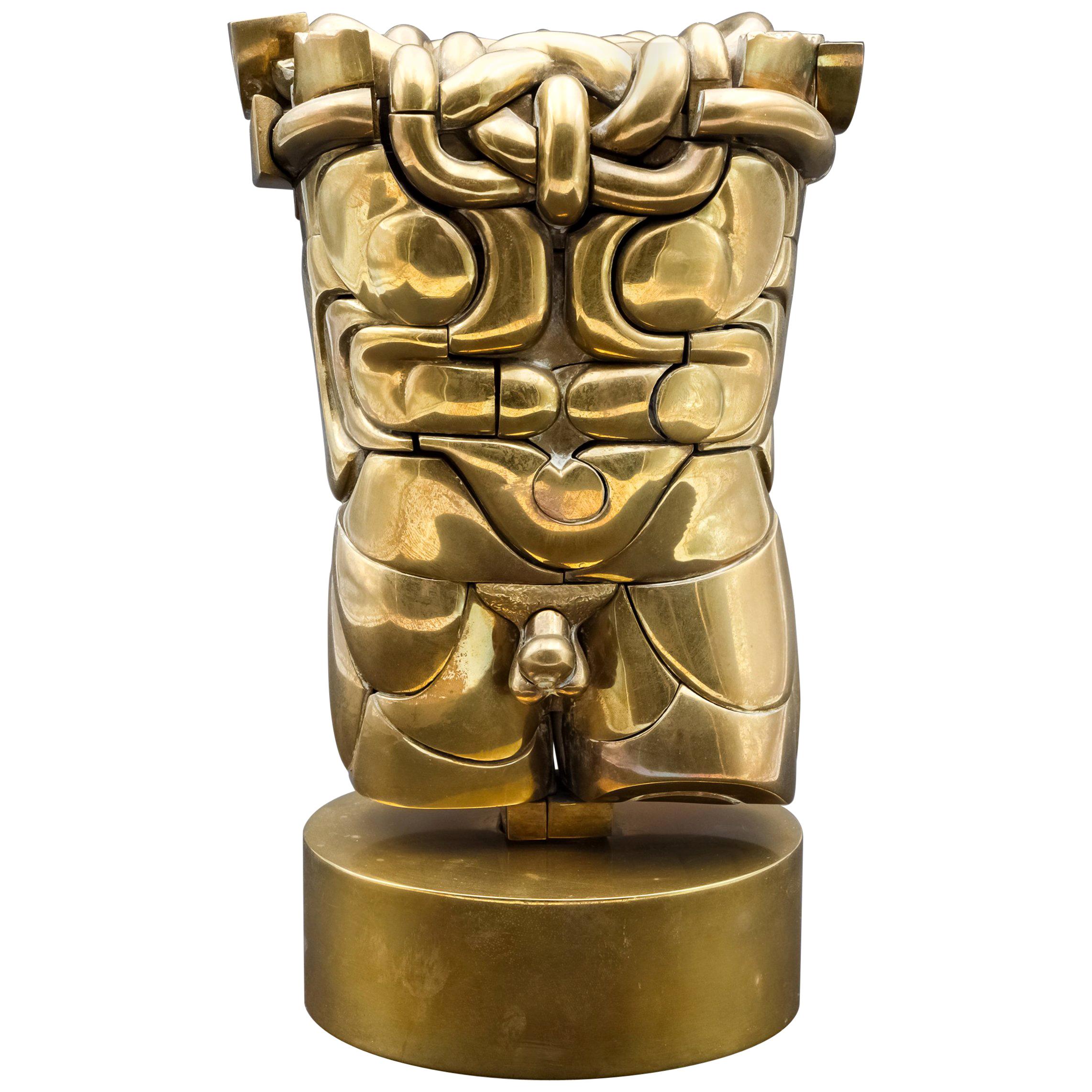 Miguel Ortiz Berrocal Goliath Puzzle Brass Sculpture