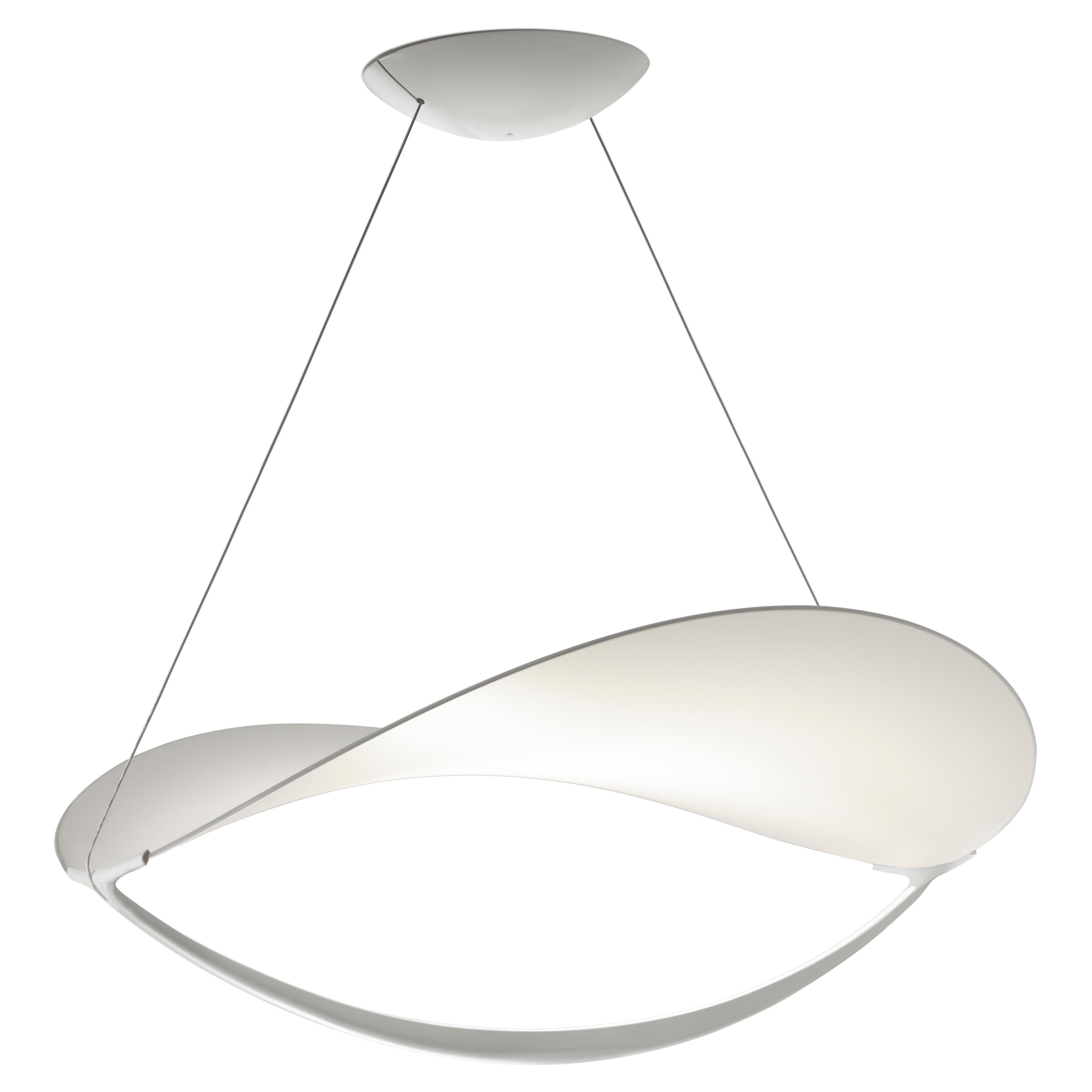 Foscarini Plena Suspension Lamp in White by Eugenio Gargioni & Guillame Albouy For Sale