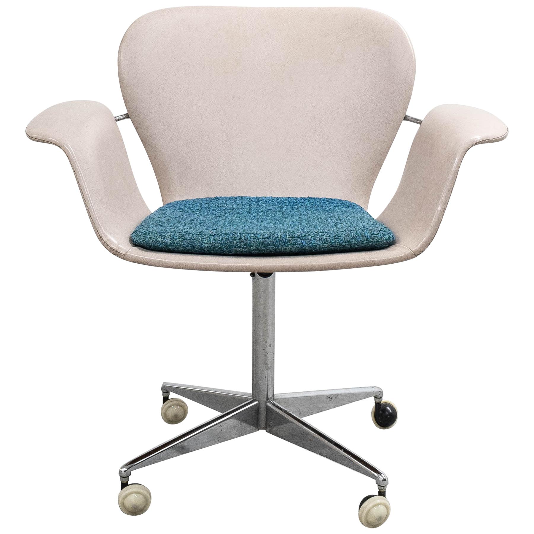 Mid-Century Modern Swivel Office Chair by Kjell Hjell & Bjarne Stave For Sale