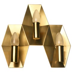 Vintage Danish Solid Brass Sconce by Rolf Graae for Fog & Mørup, Denmark, 1950s