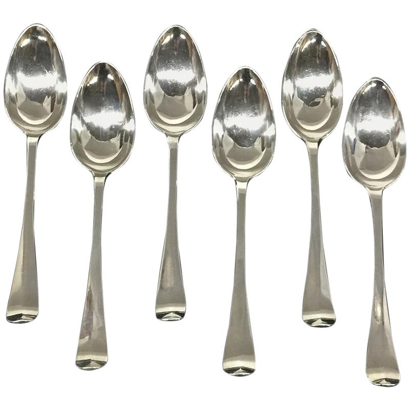 18th Century Dutch Silver spoons by Adraen Pieter Dingemans, 1758 For Sale