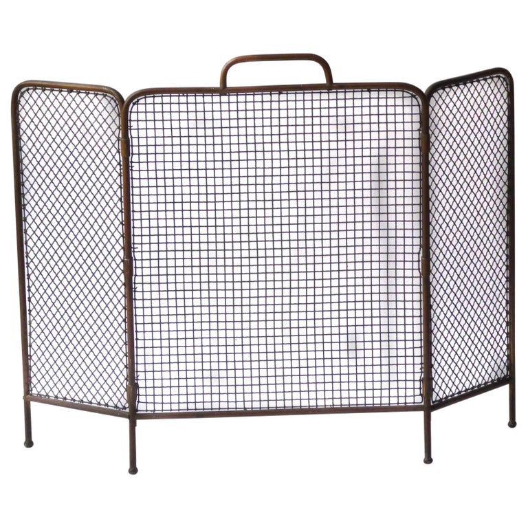 19th Century English Victorian Fireplace Screen Or Fire Screen At