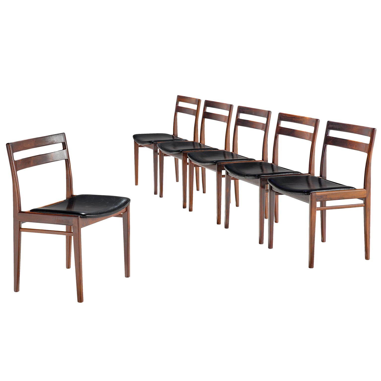 Rosengren Hansen Set of Six Rosewood Dining Chairs