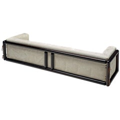 Carlo Scarpa 'Cornaro' Sofa for Simon in White Velvet