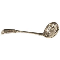 Antique George 111 Silver Fiddle Pattern Sifter Spoon, London, 1812