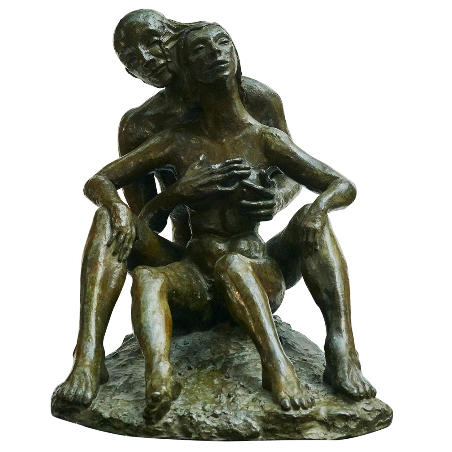Mogens Bøggild Erotic Couple, Bronze Sculpture