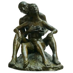 Mogens Bøggild Couple érotique:: sculpture en bronze