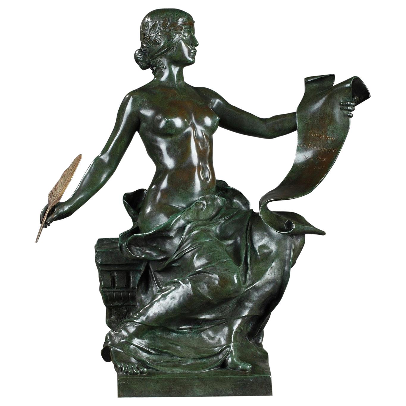 Bronze, Allegory of History by Georges Bareau, Cast Barbedienne