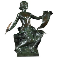 Bronze, Allegory of History by Georges Bareau, Cast Barbedienne