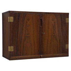 Svend Langkilde Wall Mounted Bar Cabinet in Rosewood