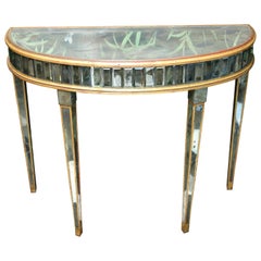 Superb Mirror Demi-lune Console