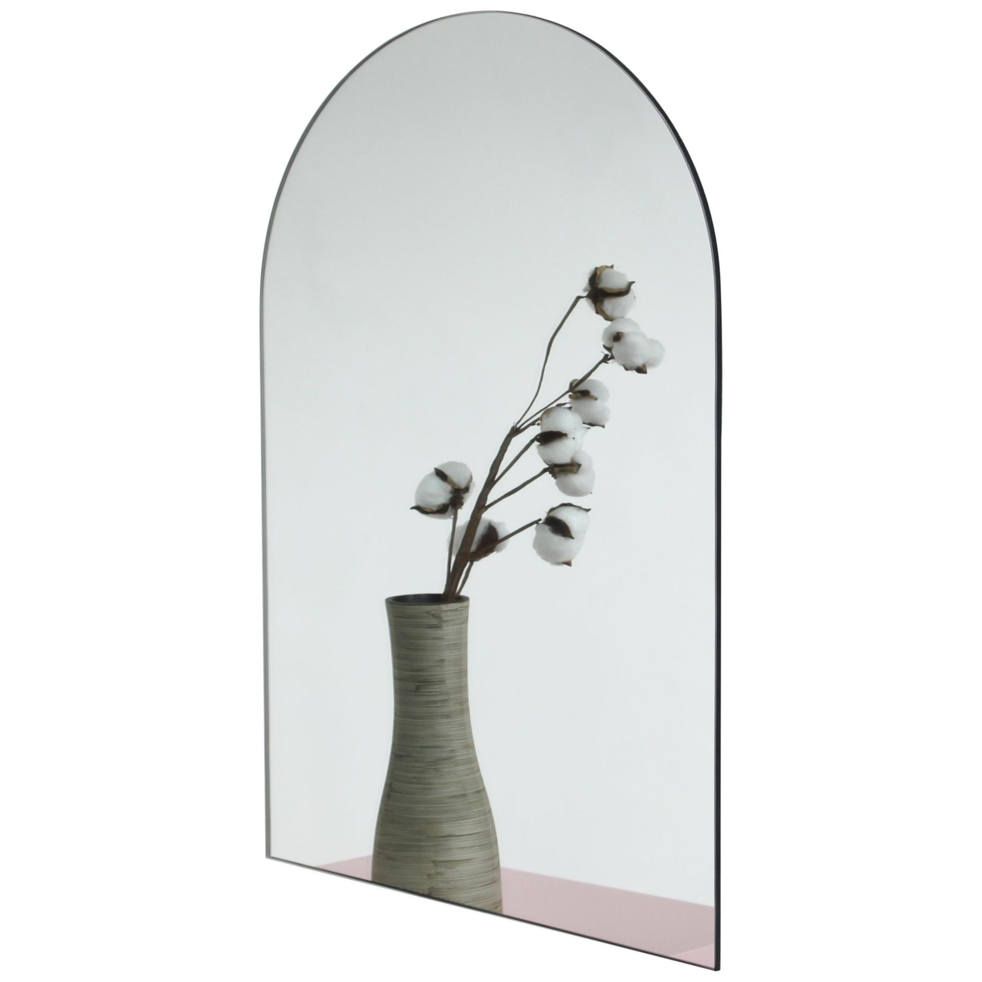 Arcus Arch shaped Contemporary Modern Versatile Frameless Mirror, Large