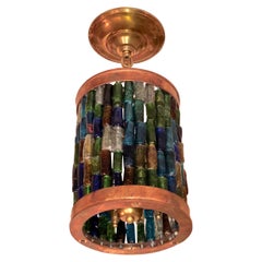 Vintage Art Glass Lantern