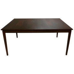 Mid-Century Modern John Stuart Walnut Extension Dining Table with 2 Leaves