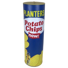 1970s Retro Advertising Inflatable Planters Stackable Potato Chips Box