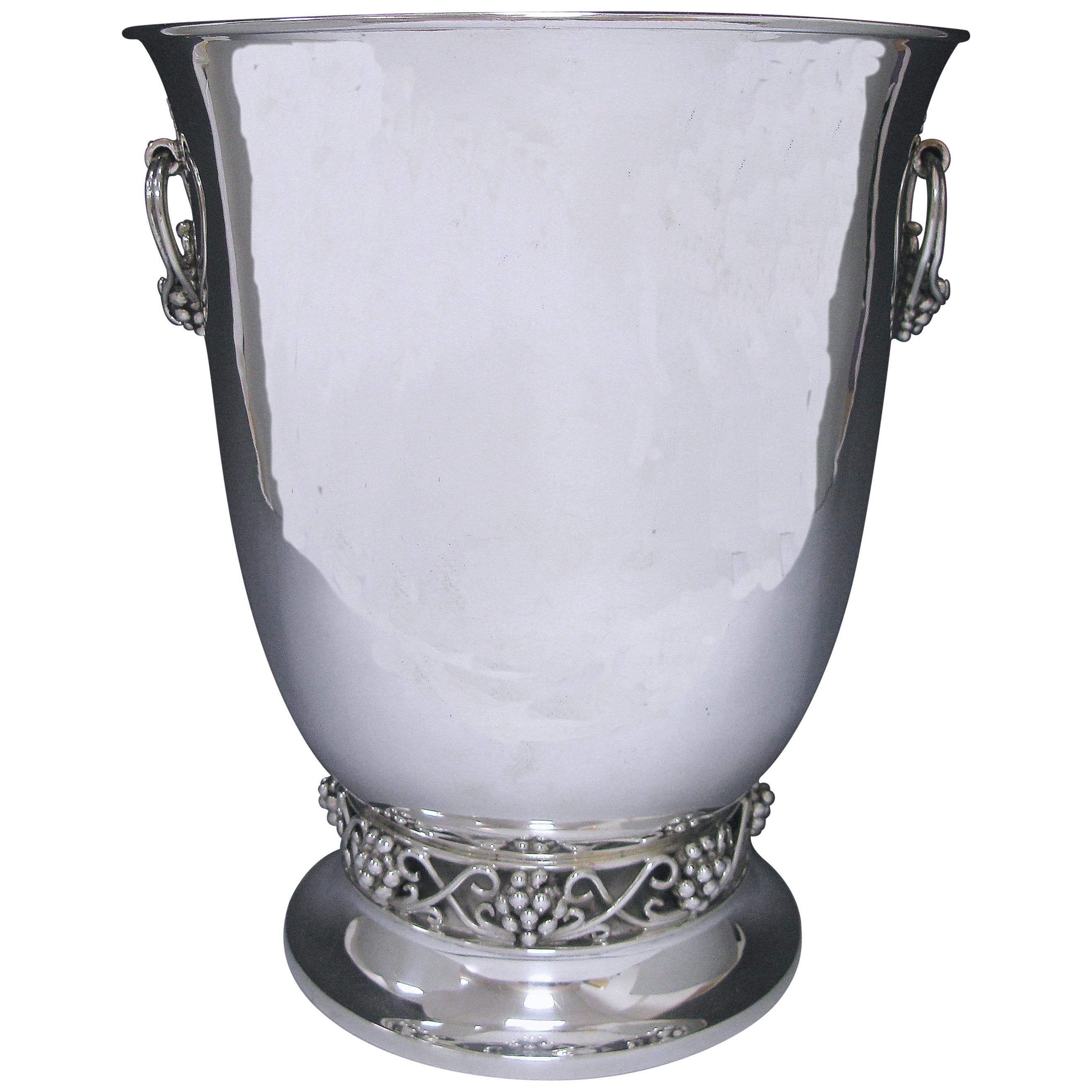Mexican Sterling Silver Wine Cooler For Sale