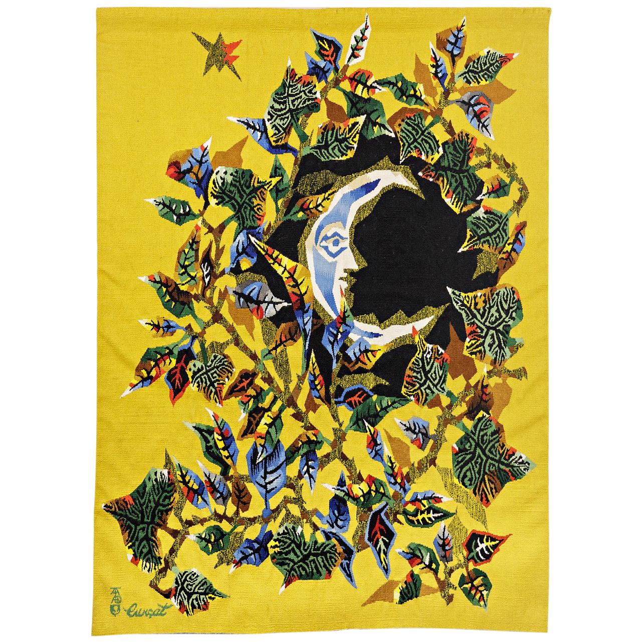 Tapestry by Jean Lurçat, Entitled "Lune De Juin", circa 1940-1950, Aubusson