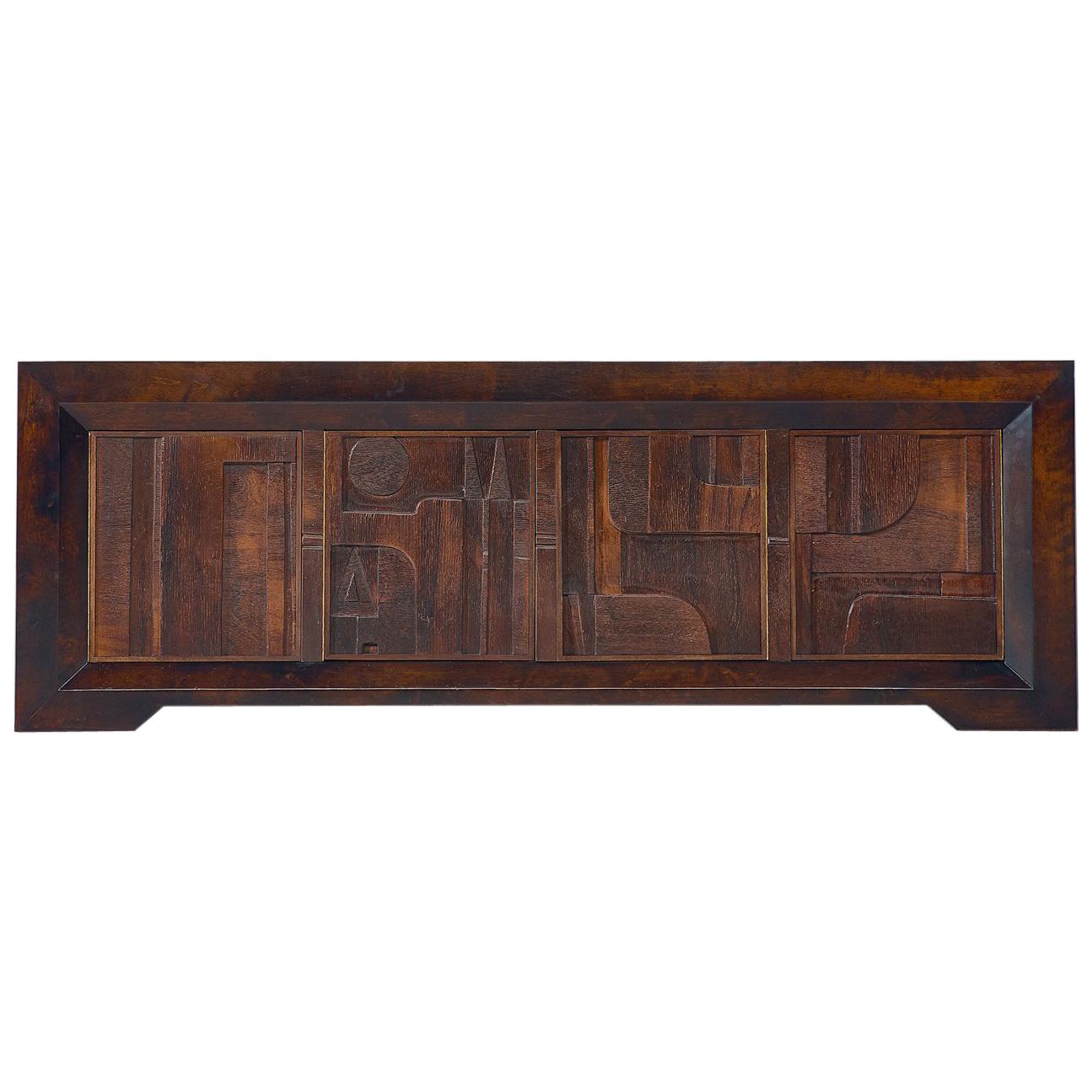 Nerone and Patuzzi for Gruppo NP2 Constructivism Wooden Sideboard