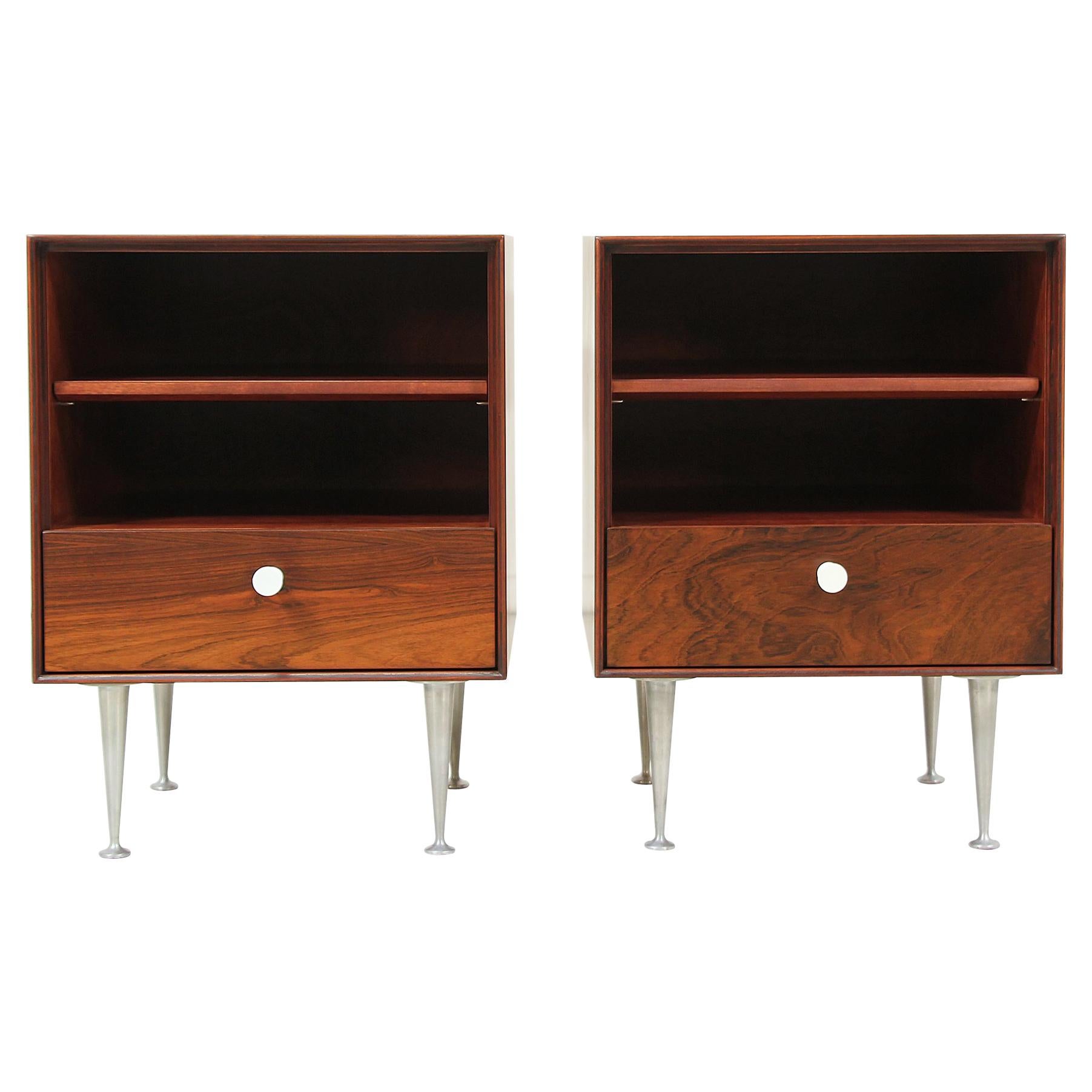 George Nelson 'Thin Edge' Rosewood Night Stands for Herman Miller