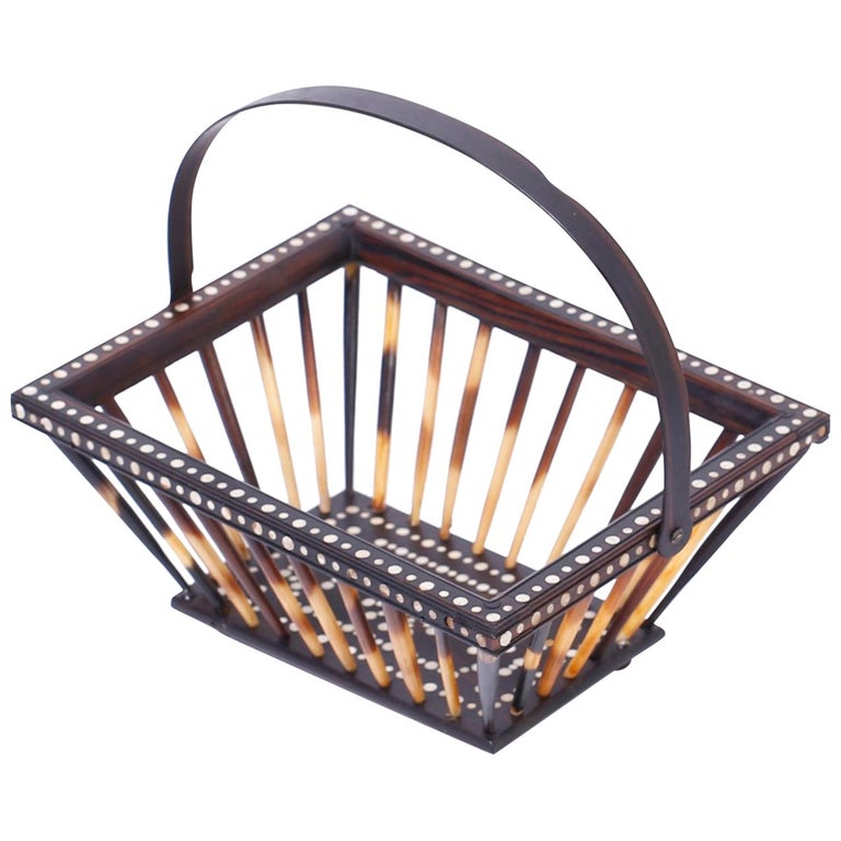 Antique Anglo Indian Quill Basket at 1stDibs