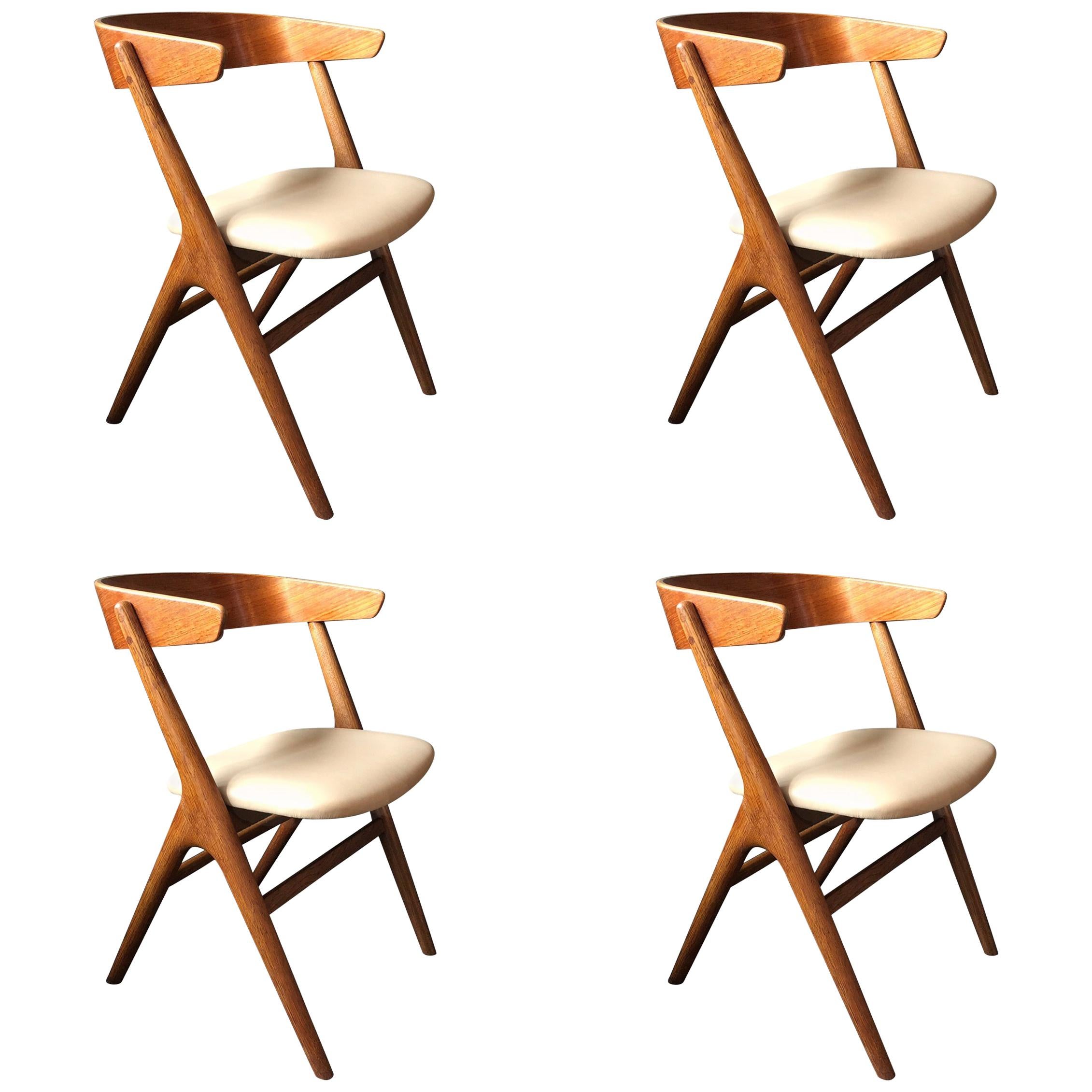 Helge Sibast, Set of Four Chairs