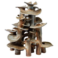 Sculpture en céramique de Jöelle Deroubaix, La Borne, vers 1970-1980