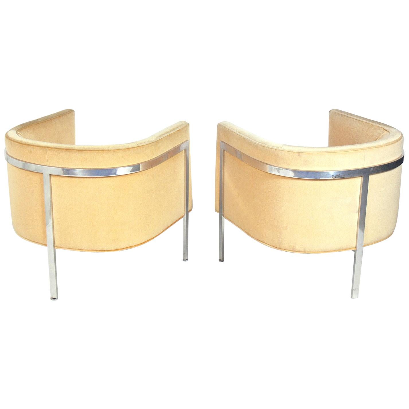 Pair of Curvaceous Tub Chairs by Harvey Probber