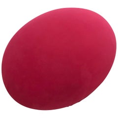 Red Bareli Italia “Tato” Pouf Ottoman or Foot Stool