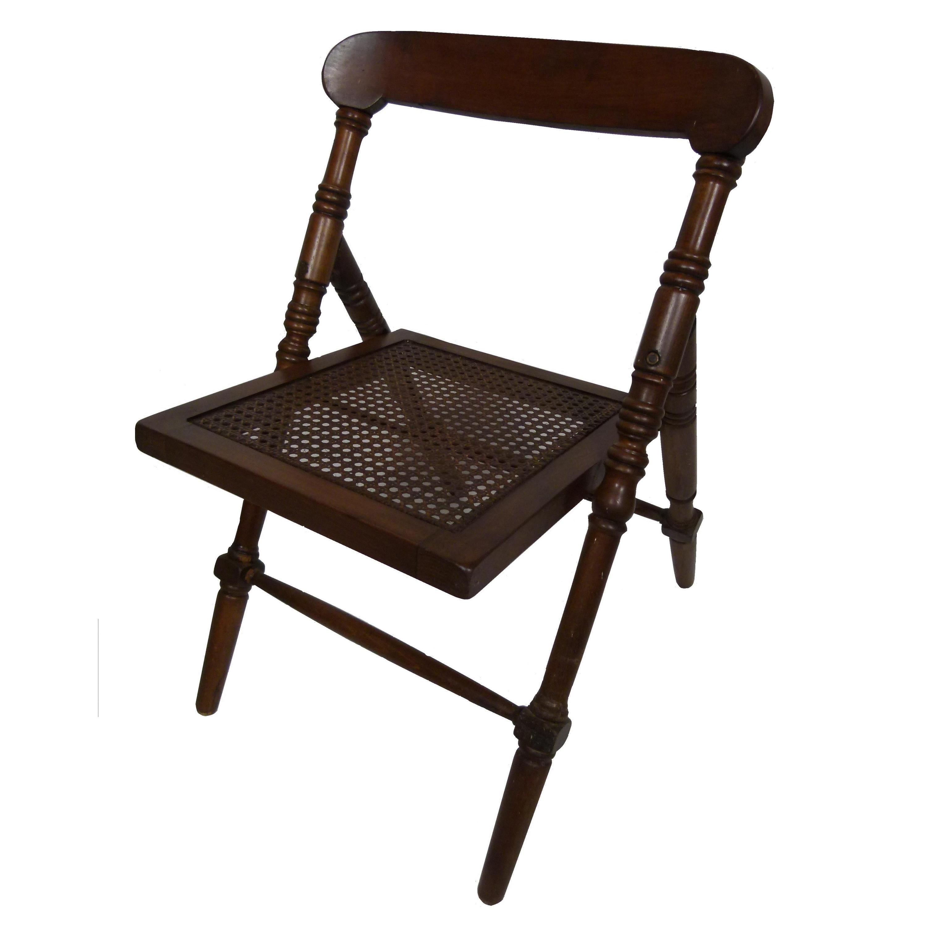 20th Century Gridded Seat Spanish Folding Chair