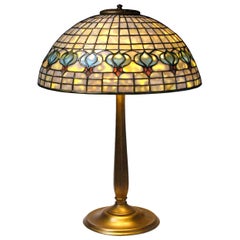 Tiffany Studios New York Leaded Glass and Gilt Bronze 'Pomegranate' Table Lamp