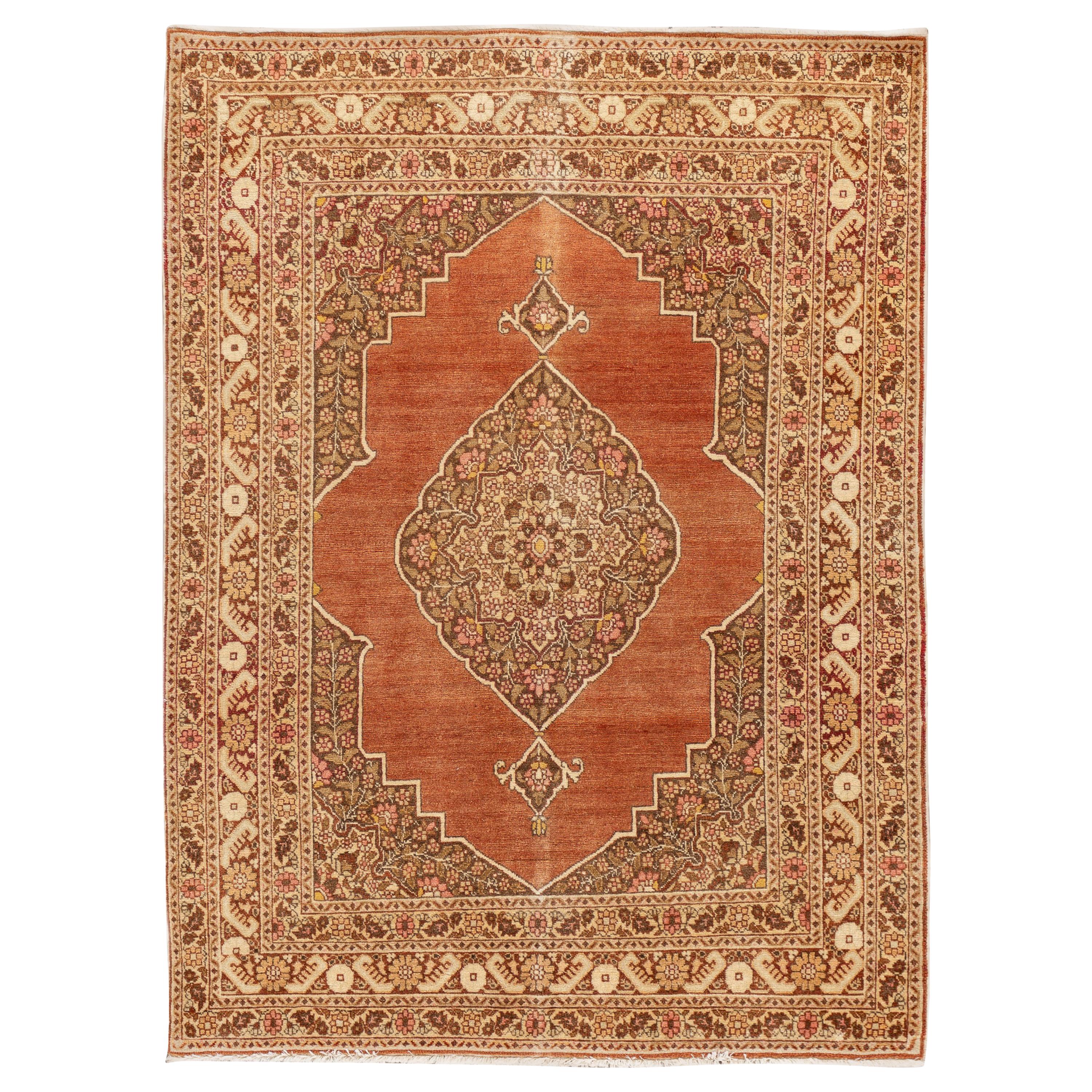 Early 20th Century Scatter Tabriz Rug For Sale