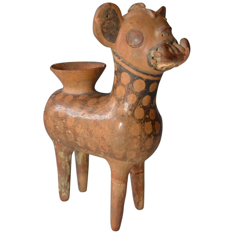 Pre Columbian Rare Recuay Deer Vessel  C 200 BC  Provenance Ex Darwin Keynes For Sale