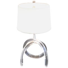 Mid-Century Modern Herb Ritts Astrolite Lucite Pretzel Table Lamp, 1970s, Thorpe