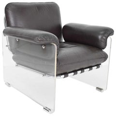 Pace Collection Argenta Lucite Lounge Chair