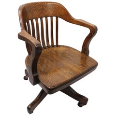 Oak Bank of England Swivel Office Chair