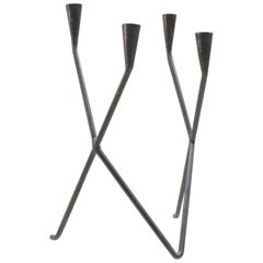 Midcentury Handcrafted Iron Candleholder from Germany, 1950s