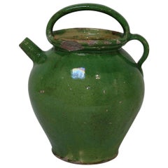 Antique 19th Century, French Terracotta Jug / Water Cruche