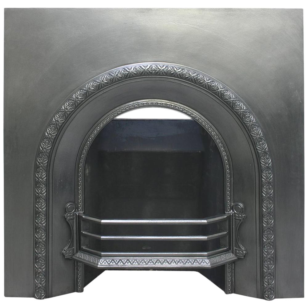 Reclaimed Victorian Cast Iron Arched Fireplace Insert