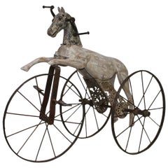 Antique Late 19th Century French Tricycle Horse