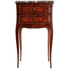 French Louis XV Style Small Serpentine Marble-Top Commode, circa 1820-1830