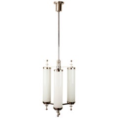 Art Deco Nickel Chandelier, circa 1920s