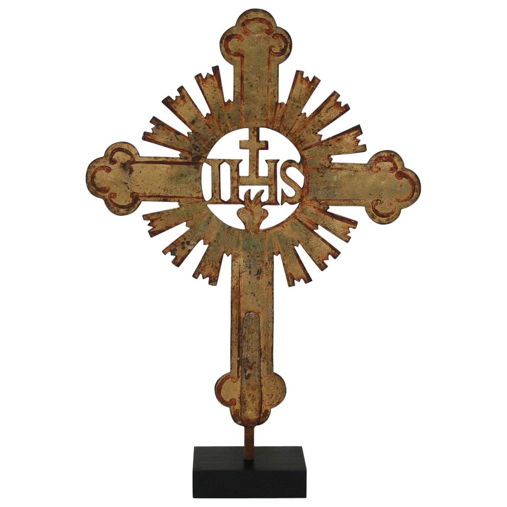 French 18th Century Forged Iron Processional Cross