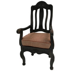 Antique Swedish Chair, Dark Patinated