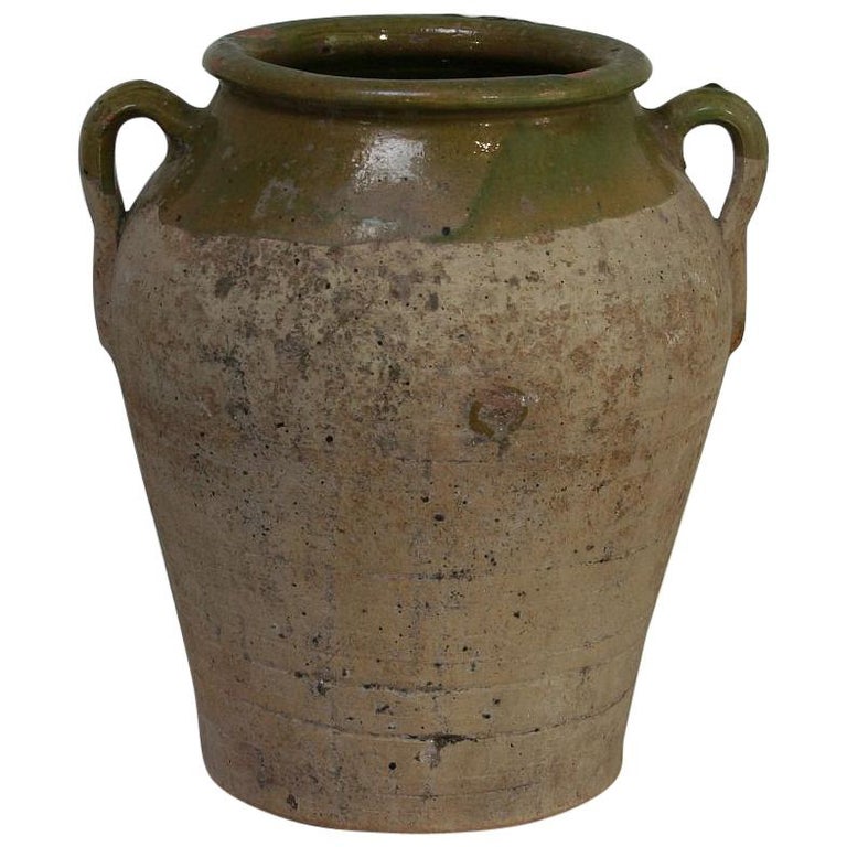 Small Spanish 19th Century Olive Jar For Sale at 1stdibs