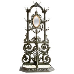 19th Century Nap III Cast Iron Coat and Hat Stand by Frères Corneau