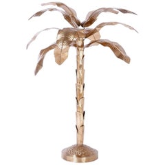 Midcentury Brass Palm or Banana Tree