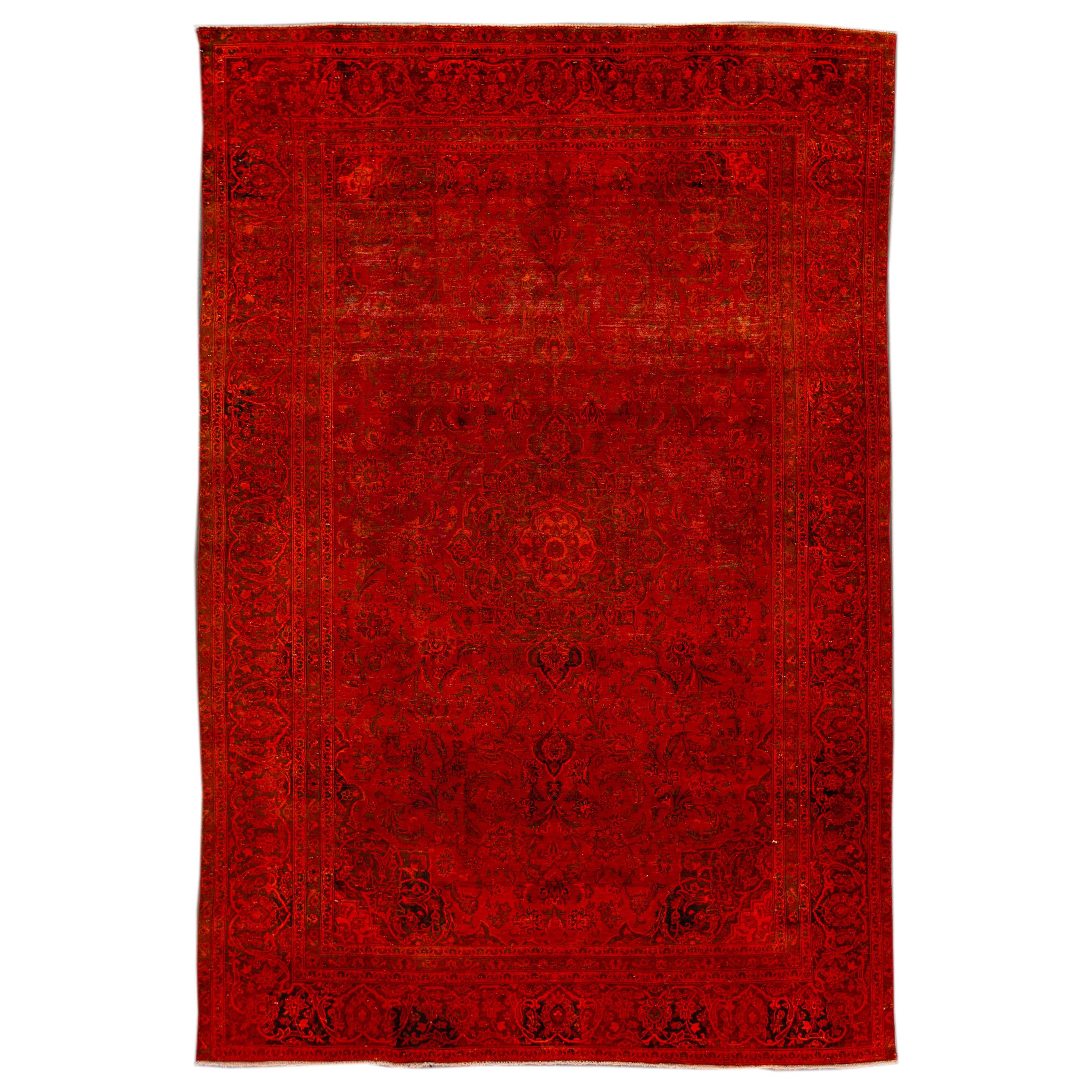 Vintage Overdyed Rug For Sale